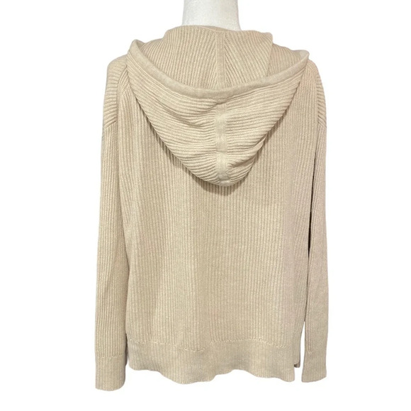 J. Crew Summer 2021 Ribbed Cotton-Cashmere Hoodie - Picture 7 of 8